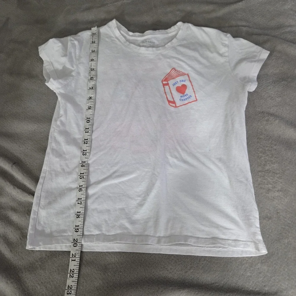 Old Navy Girls Size XL Short Sleeve Graphic T Shirt White